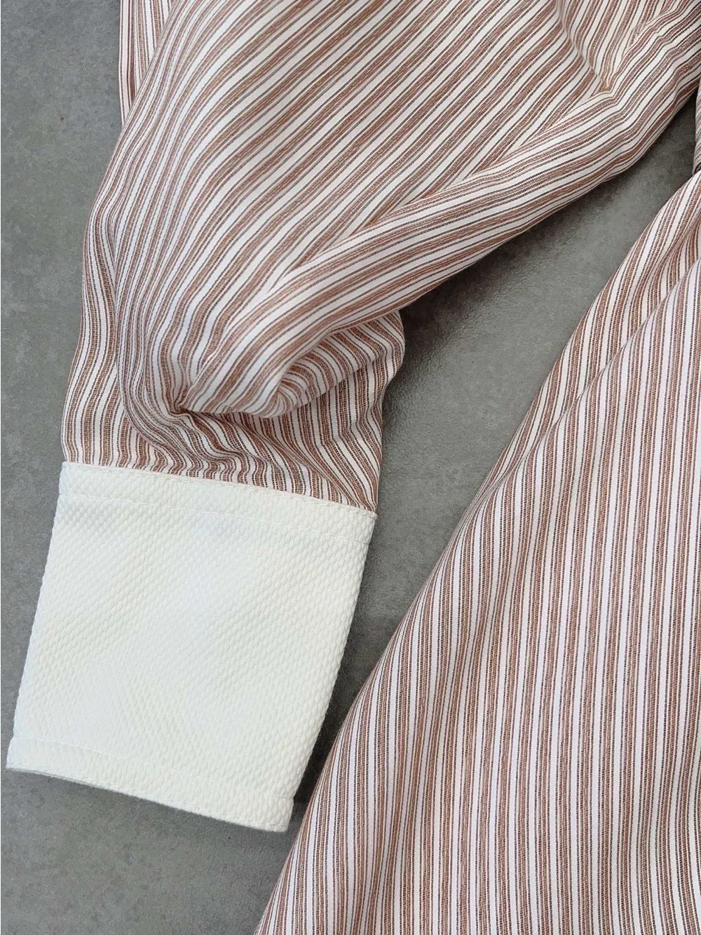 NWOT Zimmermann Striped Cream and Blush Belted Shirt Dress, Size AU 2 = M - Picture 12 of 13